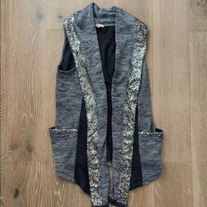 Juicy Couture Sequin Sweater Vest, size xs